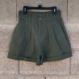 Olive green shorts SIZE: XS